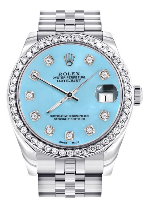 rolex light blue dial